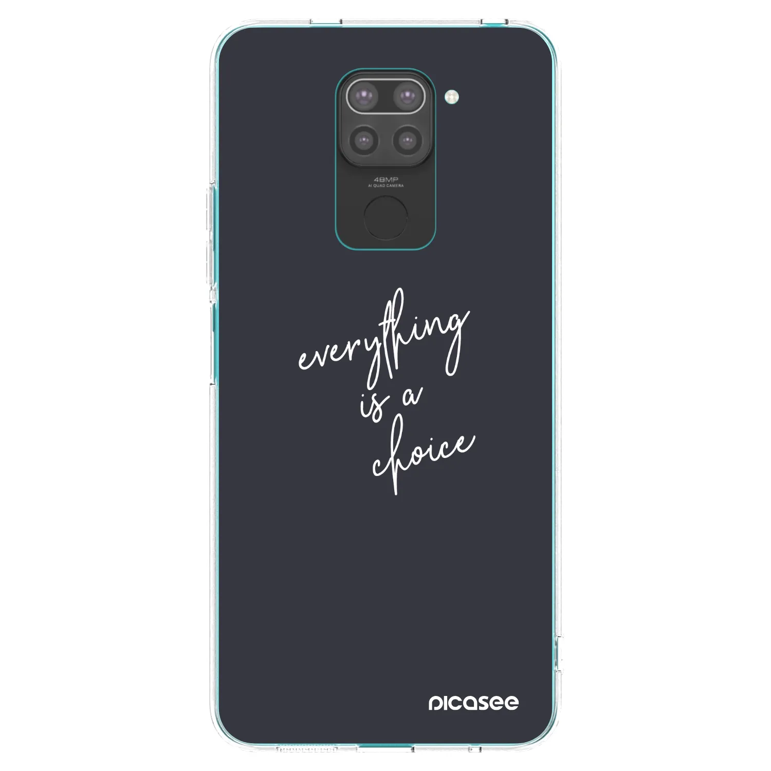 Picasee fekete szilikon tok az alábbi mobiltelefonokra Xiaomi Redmi Note 9 - Everything is a choice