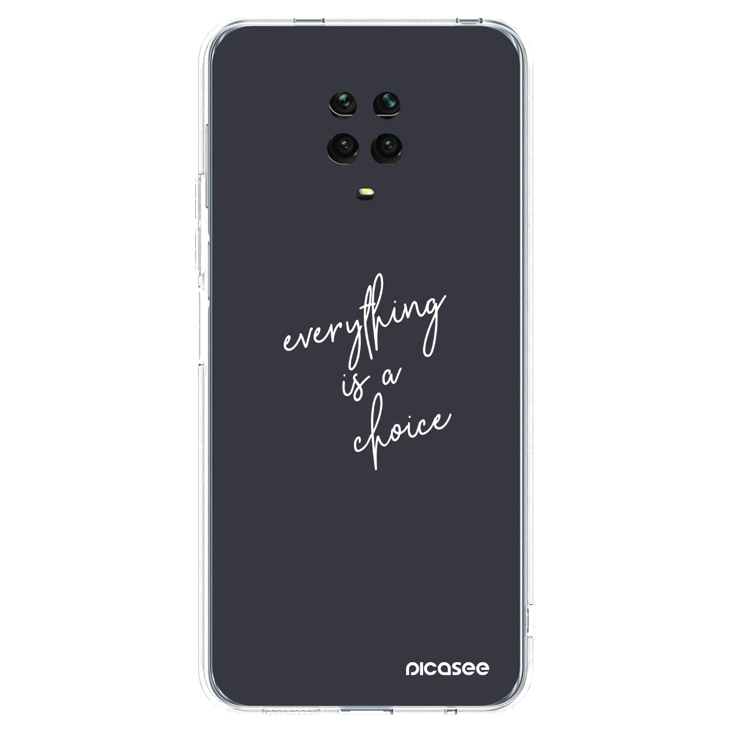 Picasee átlátszó szilikon tok az alábbi mobiltelefonokra Xiaomi Redmi Note 9S - Everything is a choice