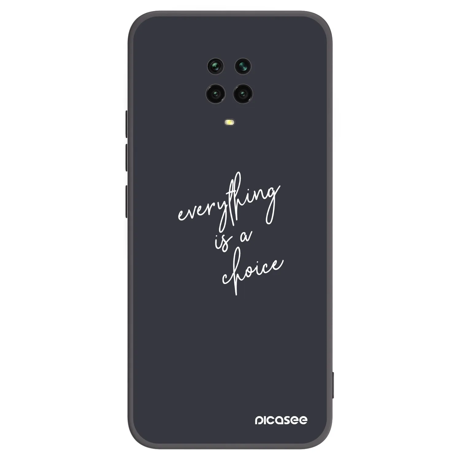 Picasee fekete szilikon tok az alábbi mobiltelefonokra Xiaomi Redmi Note 9S - Everything is a choice