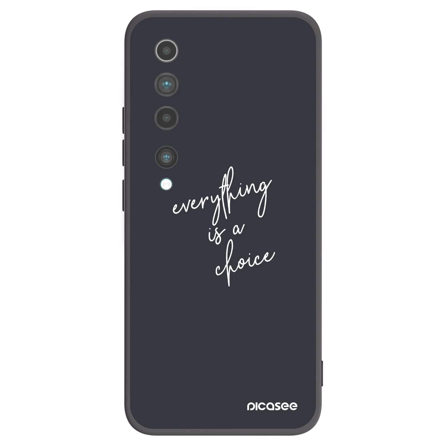 Picasee fekete szilikon tok az alábbi mobiltelefonokra Xiaomi Mi 10 - Everything is a choice