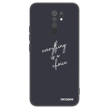 Picasee fekete szilikon tok az alábbi mobiltelefonokra Xiaomi Redmi 9 - Everything is a choice