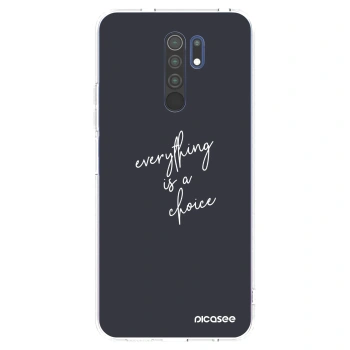 Picasee átlátszó szilikon tok az alábbi mobiltelefonokra Xiaomi Redmi 9 - Everything is a choice