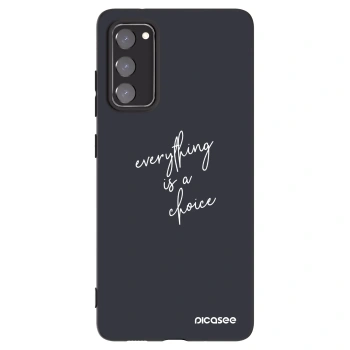 Picasee fekete szilikon tok az alábbi mobiltelefonokra Samsung Galaxy S20 FE - Everything is a choice