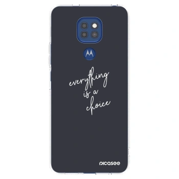 Picasee átlátszó szilikon tok az alábbi mobiltelefonokra Motorola Moto G9 Play - Everything is a choice