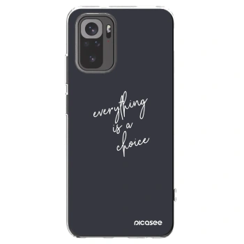 Picasee átlátszó szilikon tok az alábbi mobiltelefonokra Xiaomi Redmi Note 10S - Everything is a choice