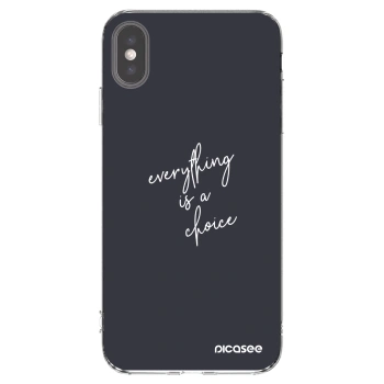 Picasee átlátszó szilikon tok az alábbi mobiltelefonokra Apple iPhone XS Max - Everything is a choice