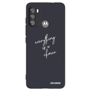 Picasee fekete szilikon tok az alábbi mobiltelefonokra Motorola Moto G60 - Everything is a choice