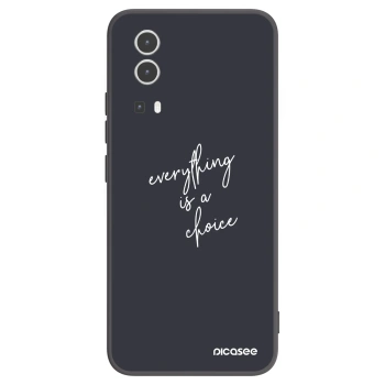 Picasee fekete szilikon tok az alábbi mobiltelefonokra Vivo Y72 5G - Everything is a choice