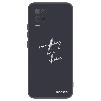 Picasee fekete szilikon tok az alábbi mobiltelefonokra Realme 8 5G - Everything is a choice