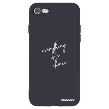 Picasee fekete szilikon tok az alábbi mobiltelefonokra Apple iPhone SE 2022 - Everything is a choice