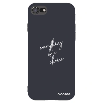 Picasee átlátszó szilikon tok az alábbi mobiltelefonokra Apple iPhone SE 2022 - Everything is a choice