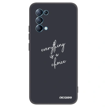 Picasee fekete szilikon tok az alábbi mobiltelefonokra OPPO Reno 5 5G - Everything is a choice