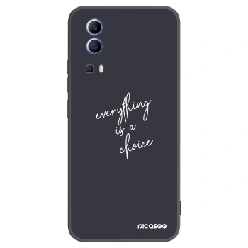 Picasee fekete szilikon tok az alábbi mobiltelefonokra Vivo Y52 5G - Everything is a choice