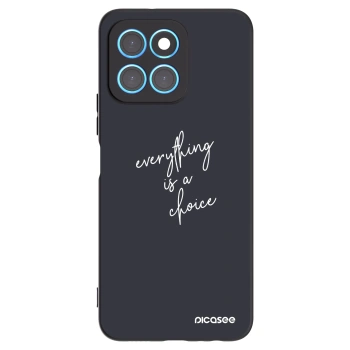 Picasee fekete szilikon tok az alábbi mobiltelefonokra Honor X8 5G - Everything is a choice