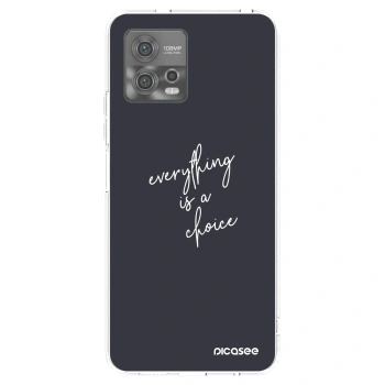 Picasee átlátszó szilikon tok az alábbi mobiltelefonokra Motorola Moto G72 - Everything is a choice