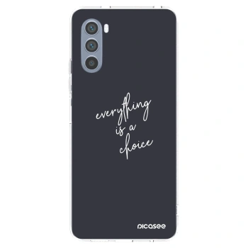 Picasee átlátszó szilikon tok az alábbi mobiltelefonokra Motorola Moto G62 - Everything is a choice