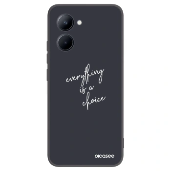 Picasee fekete szilikon tok az alábbi mobiltelefonokra Realme C33 (2023) - Everything is a choice