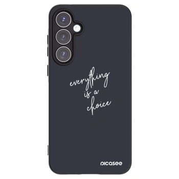 Picasee fekete szilikon tok az alábbi mobiltelefonokra Samsung Galaxy A55 5G A556B - Everything is a choice
