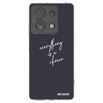 Picasee átlátszó szilikon tok az alábbi mobiltelefonokra Xiaomi Redmi Note 13 Pro 4G - Everything is a choice