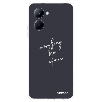 Picasee átlátszó szilikon tok az alábbi mobiltelefonokra Realme C33 (2023) - Everything is a choice