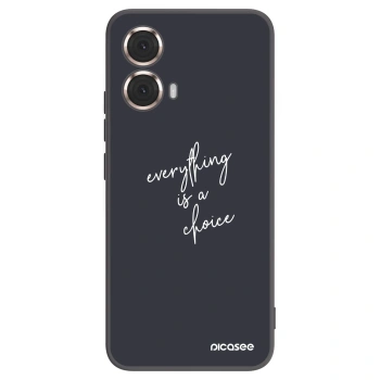 Picasee fekete szilikon tok az alábbi mobiltelefonokra Motorola Moto G85 - Everything is a choice