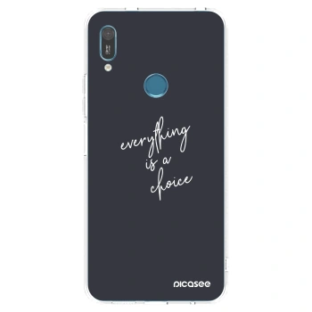 Picasee átlátszó szilikon tok az alábbi mobiltelefonokra Huawei Y6 2019 - Everything is a choice