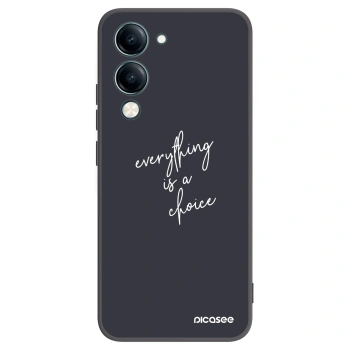 Picasee fekete szilikon tok az alábbi mobiltelefonokra Vivo Y29s 5G - Everything is a choice