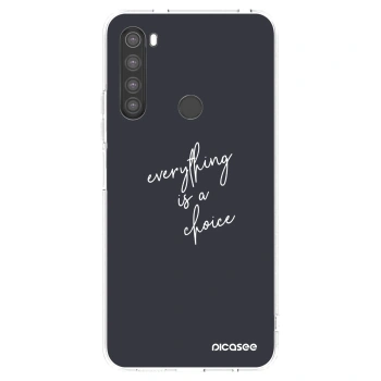 Picasee átlátszó szilikon tok az alábbi mobiltelefonokra Xiaomi Redmi Note 8 - Everything is a choice