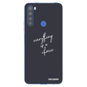 Picasee átlátszó szilikon tok az alábbi mobiltelefonokra Xiaomi Redmi Note 8T - Everything is a choice