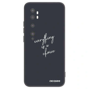 Picasee fekete szilikon tok az alábbi mobiltelefonokra Xiaomi Mi Note 10 (Pro) - Everything is a choice