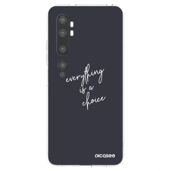 Picasee átlátszó szilikon tok az alábbi mobiltelefonokra Xiaomi Mi Note 10 (Pro) - Everything is a choice