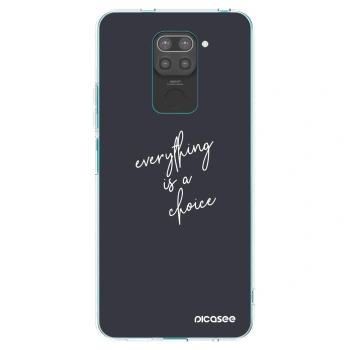 Picasee fekete szilikon tok az alábbi mobiltelefonokra Xiaomi Redmi Note 9 - Everything is a choice