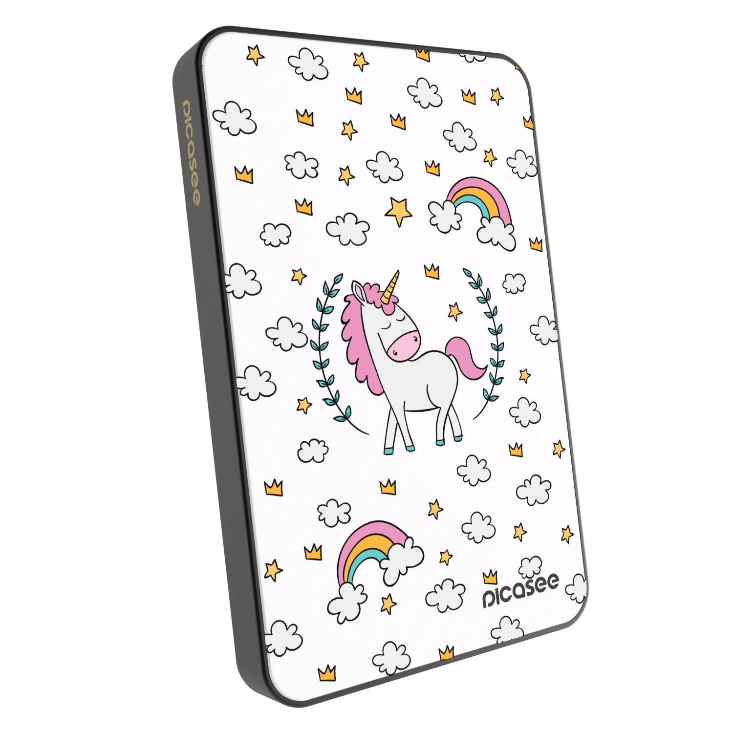 Picasee Powerbank MagSafe 5 000 mAh Szürke - Unicorn star heaven