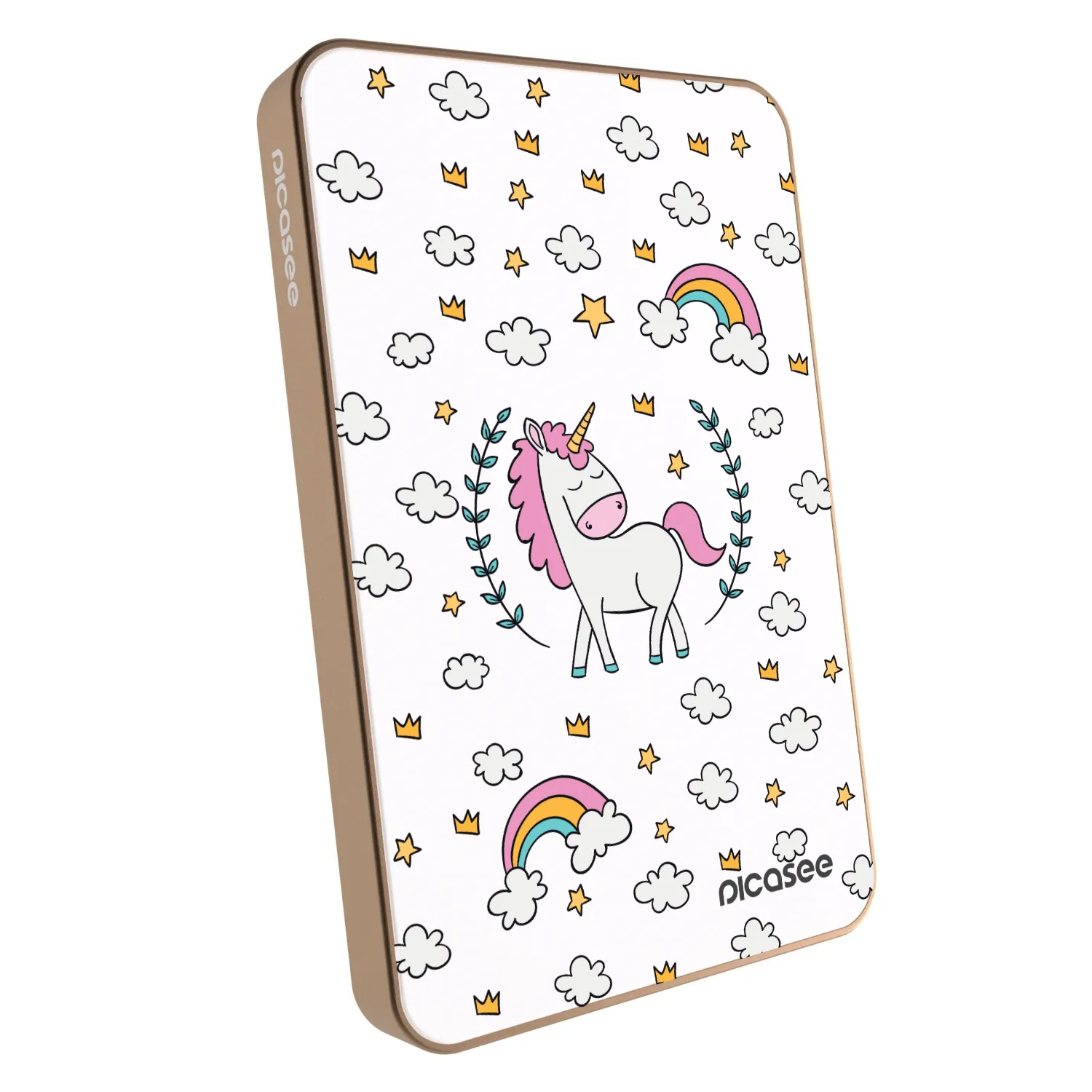 Picasee Powerbank MagSafe 5 000 mAh Aranysárga - Unicorn star heaven