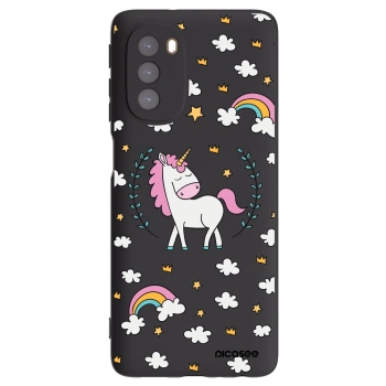 Picasee fekete szilikon tok az alábbi mobiltelefonokra Motorola Moto G51 - Unicorn star heaven