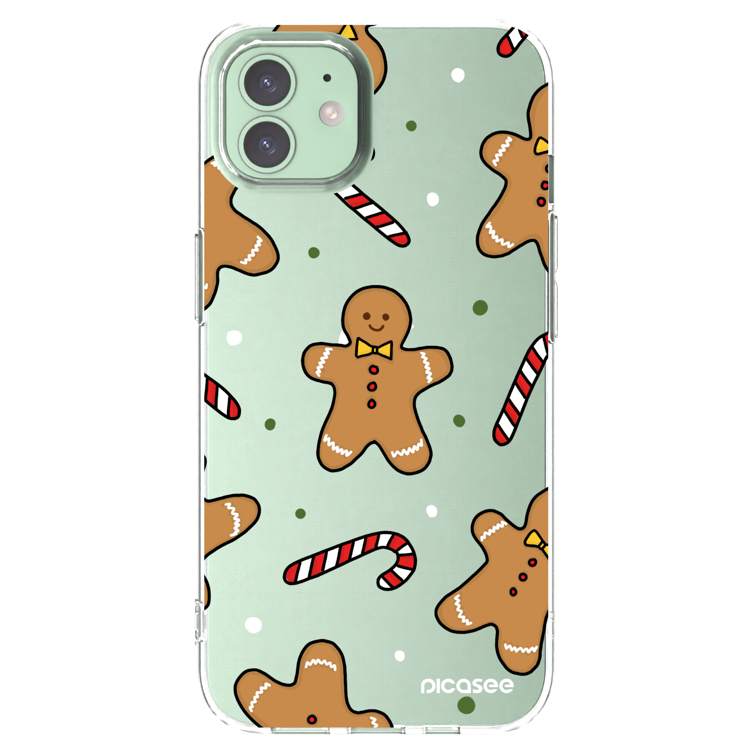 Picasee átlátszó szilikon tok az alábbi mobiltelefonokra Apple iPhone 12 - Gingerbread