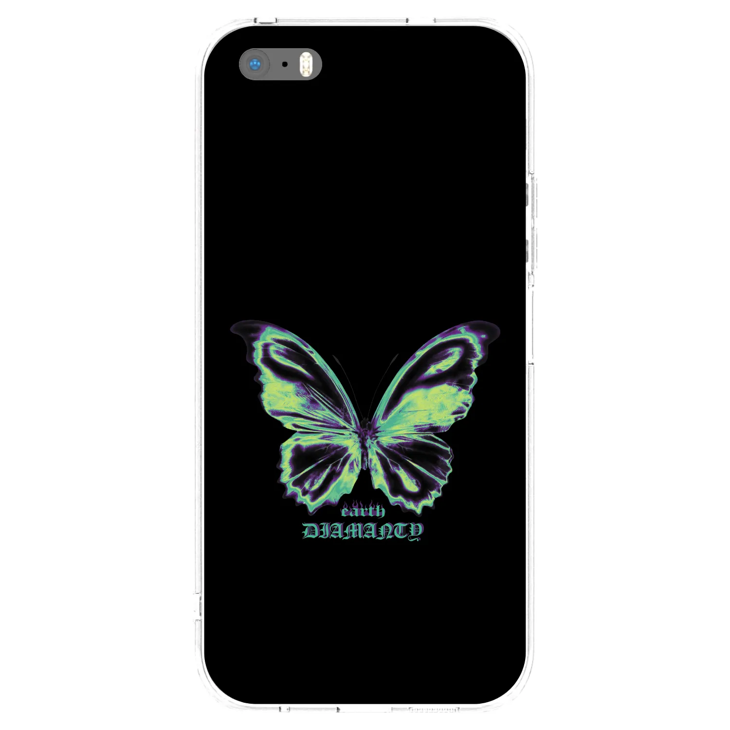 Picasee átlátszó szilikon tok az alábbi mobiltelefonokra Apple iPhone 5/5S/SE - Diamanty Blue