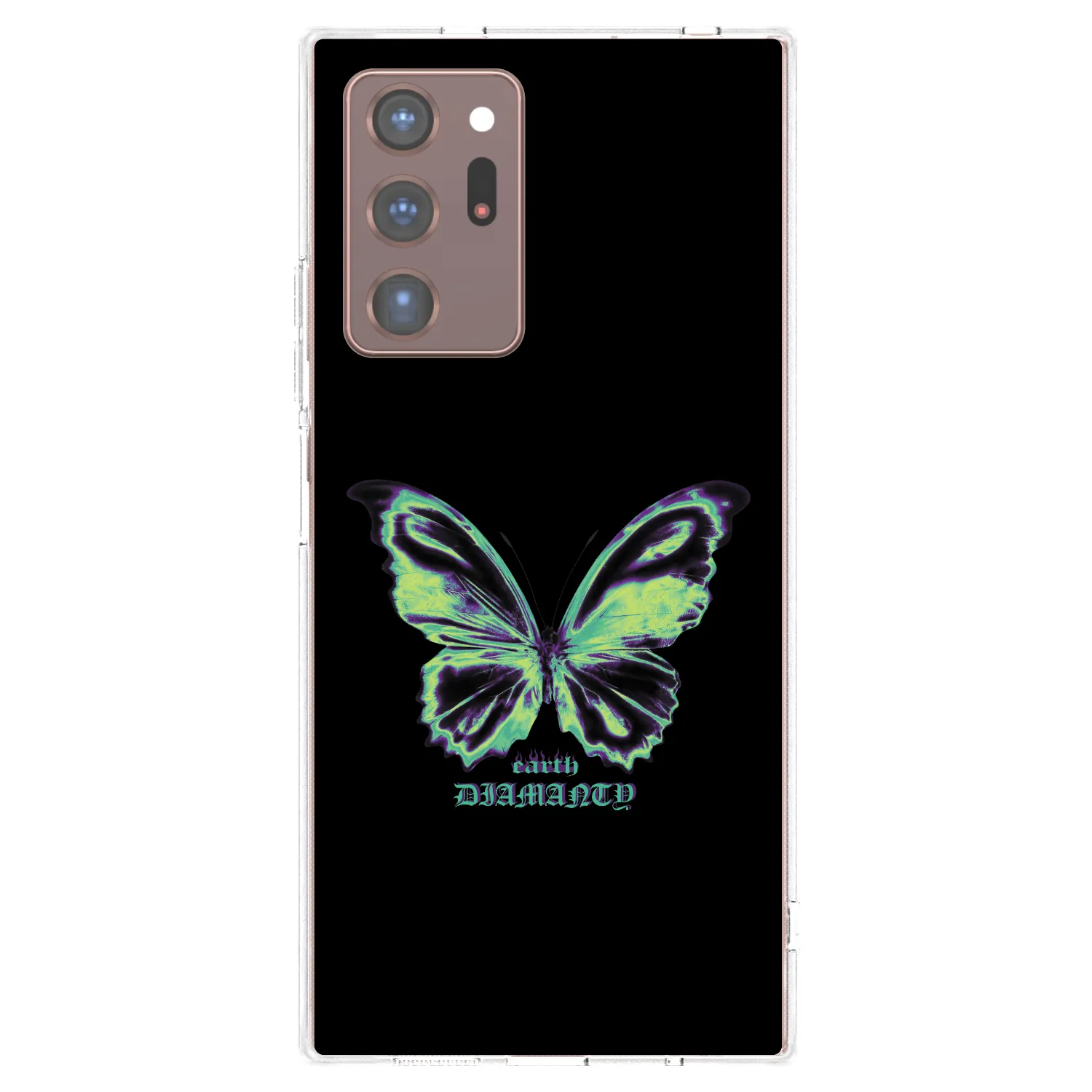 Picasee átlátszó szilikon tok az alábbi mobiltelefonokra Samsung Galaxy Note 20 Ultra - Diamanty Blue
