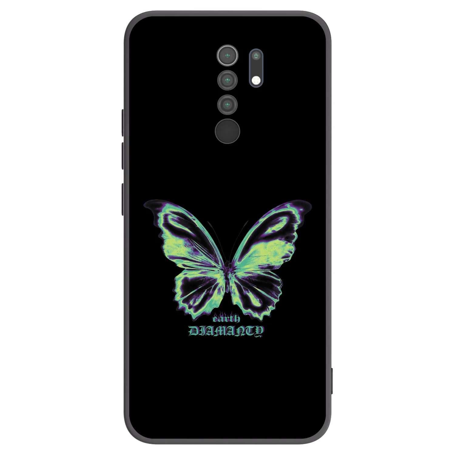 Picasee fekete szilikon tok az alábbi mobiltelefonokra Xiaomi Redmi 9 - Diamanty Blue