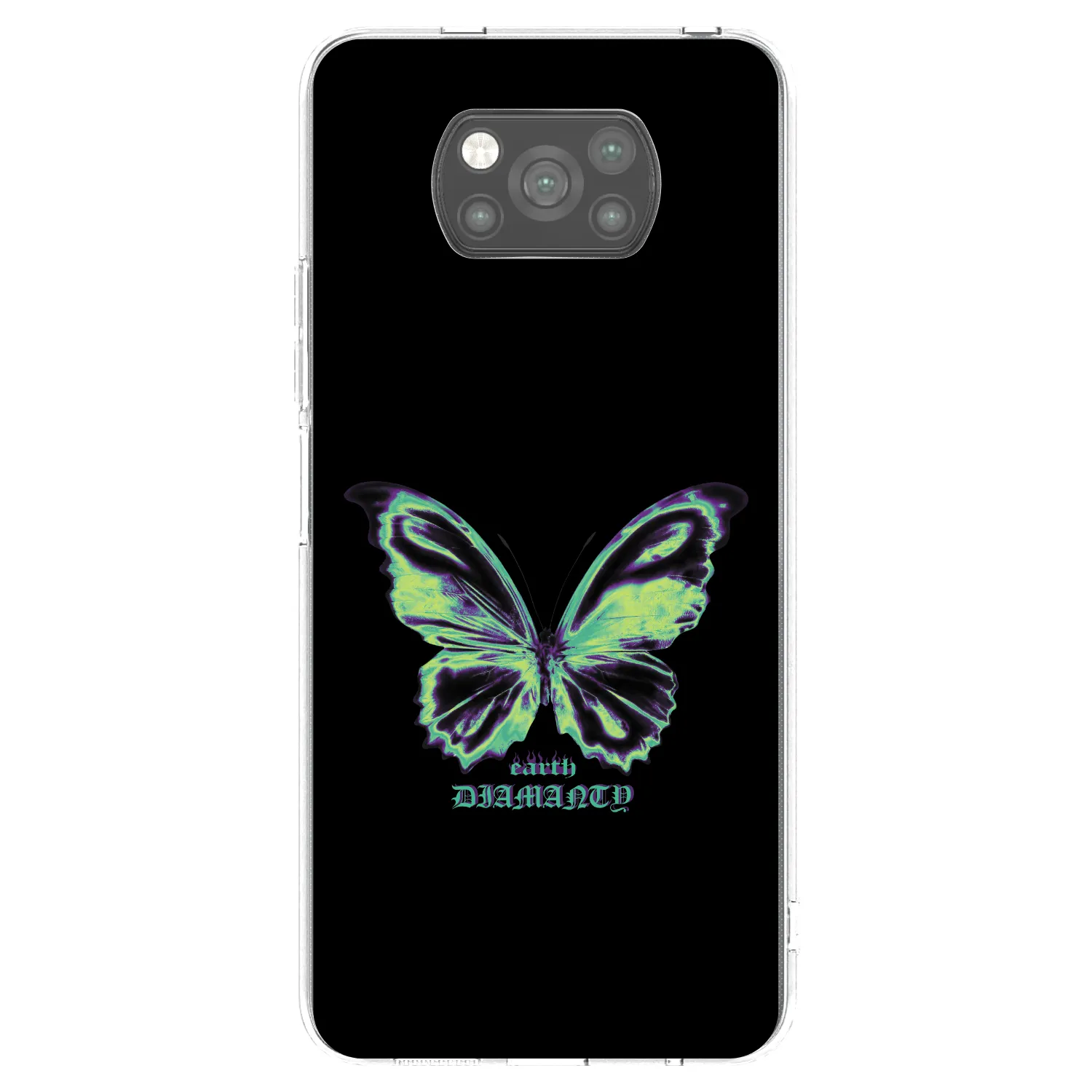 Picasee fekete szilikon tok az alábbi mobiltelefonokra Xiaomi Poco X3 - Diamanty Blue