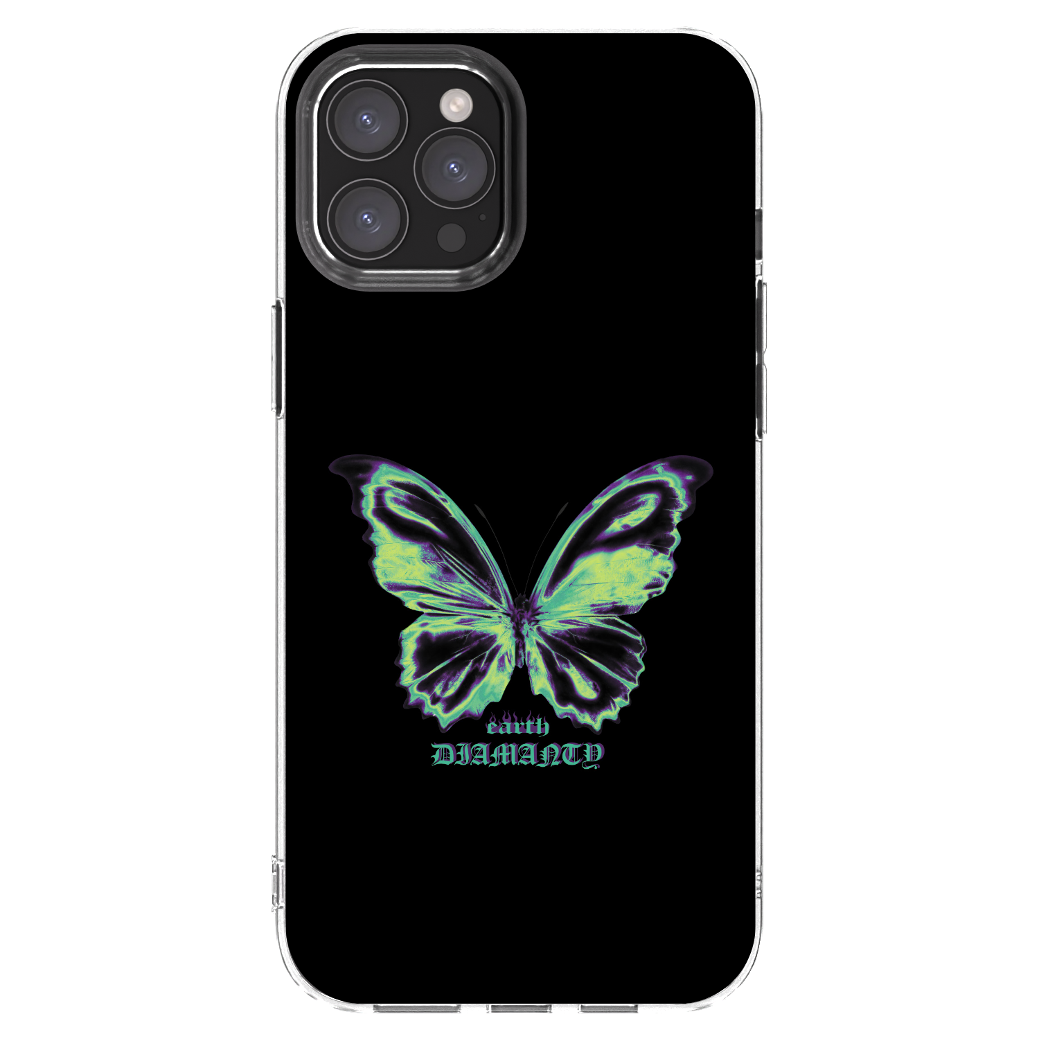 Picasee átlátszó szilikon tok az alábbi mobiltelefonokra Apple iPhone 12 Pro Max - Diamanty Blue