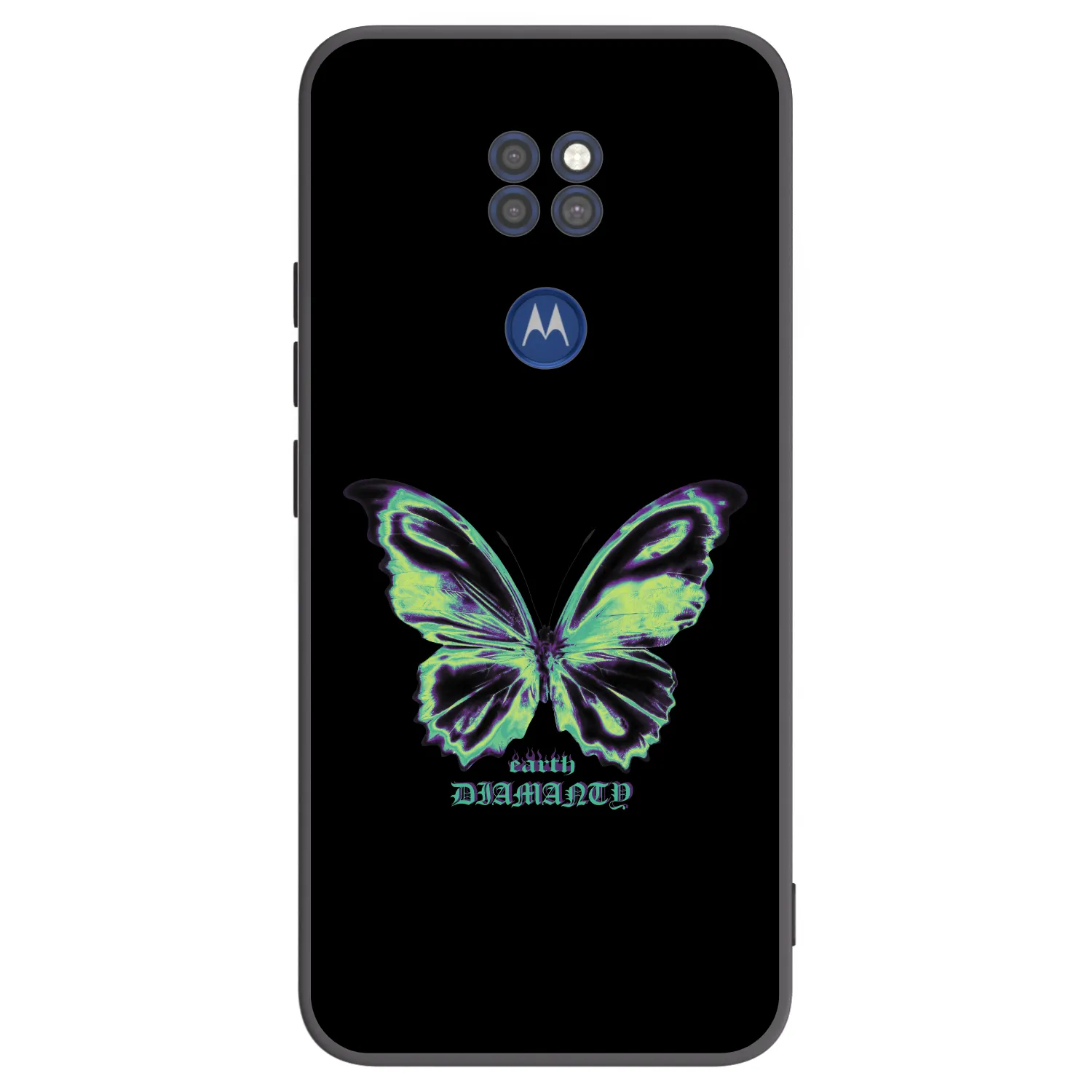 Picasee fekete szilikon tok az alábbi mobiltelefonokra Motorola Moto G9 Play - Diamanty Blue