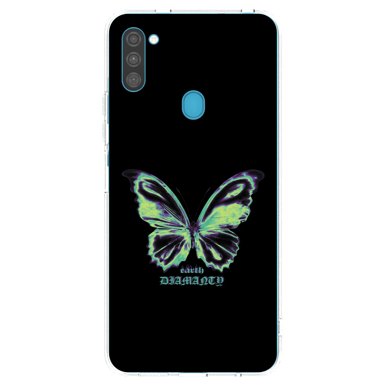 Picasee átlátszó szilikon tok az alábbi mobiltelefonokra Samsung Galaxy M11 - Diamanty Blue