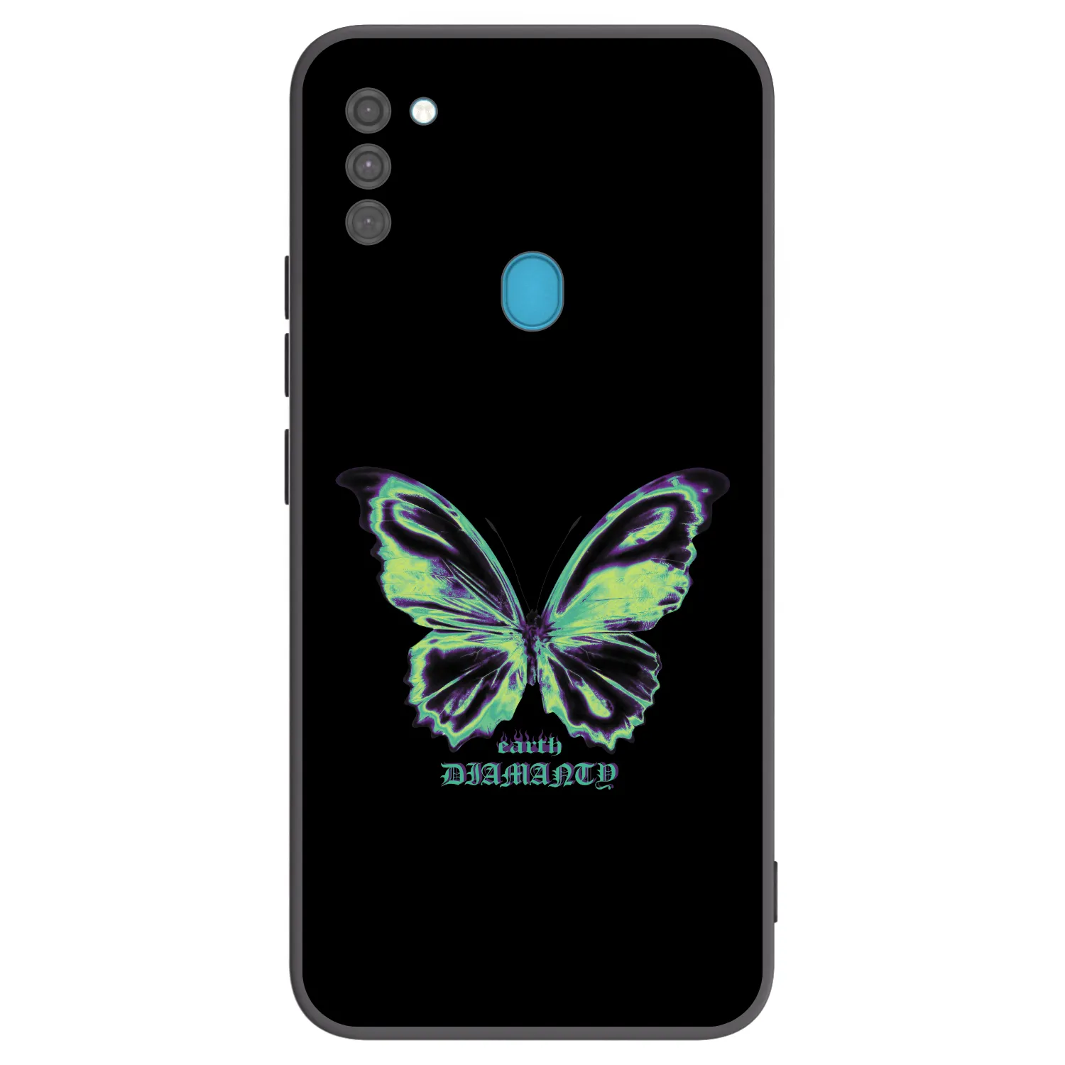 Picasee fekete szilikon tok az alábbi mobiltelefonokra Samsung Galaxy M11 - Diamanty Blue
