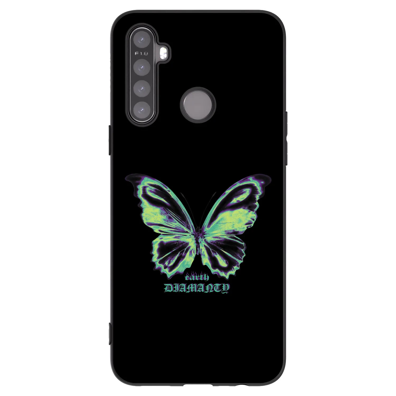 Picasee fekete szilikon tok az alábbi mobiltelefonokra Realme 6i - Diamanty Blue