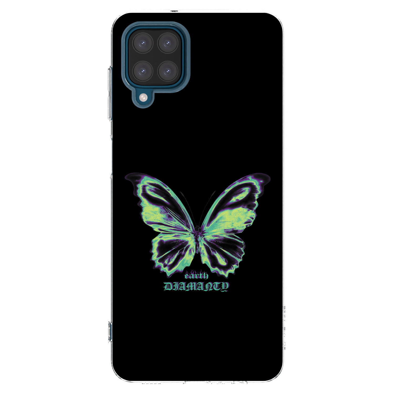 Picasee átlátszó szilikon tok az alábbi mobiltelefonokra Samsung Galaxy A12 A125F - Diamanty Blue