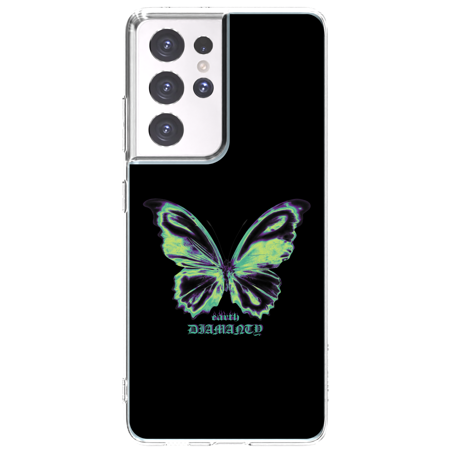 Picasee átlátszó szilikon tok az alábbi mobiltelefonokra Samsung Galaxy S21 Ultra 5G G998B - Diamanty Blue