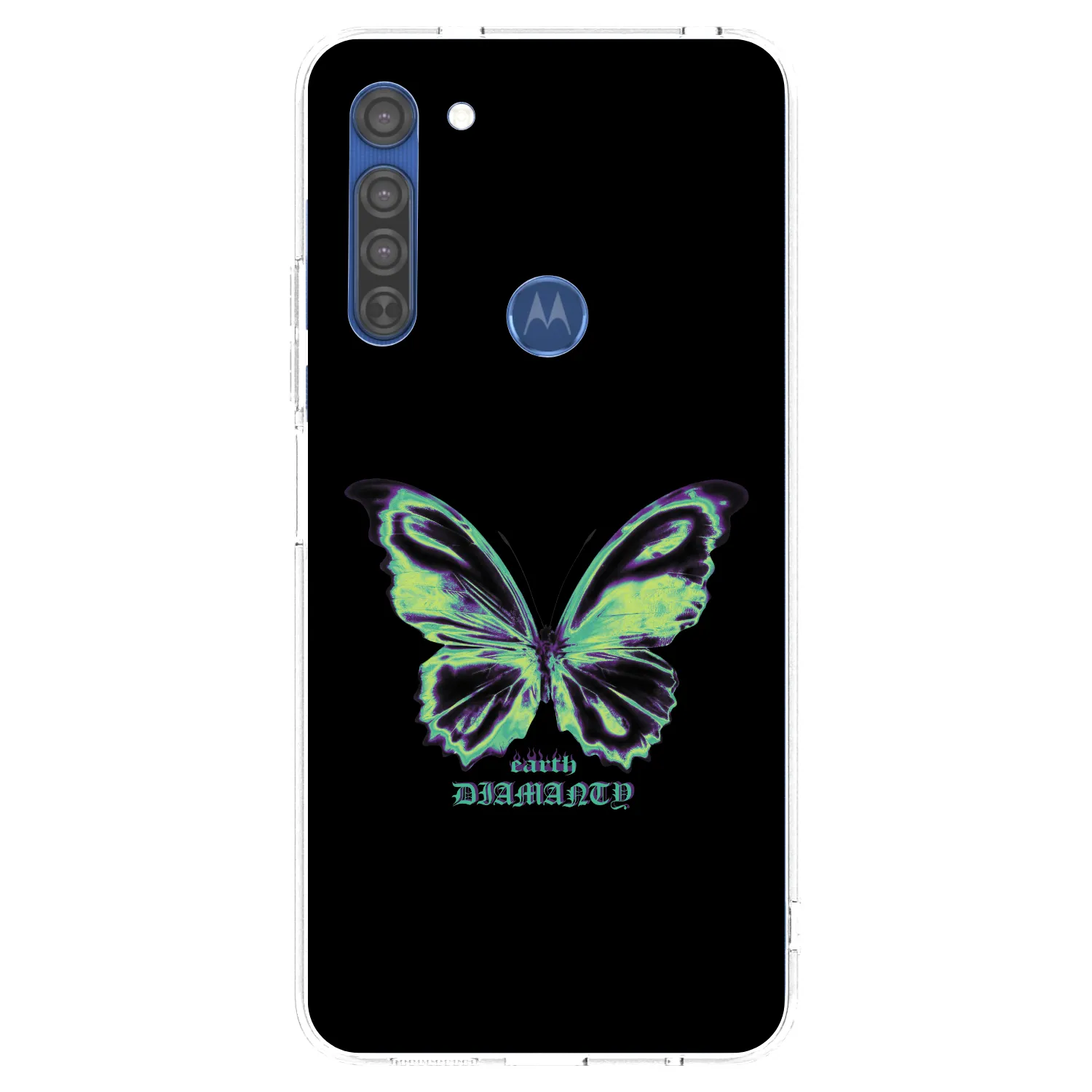 Picasee átlátszó szilikon tok az alábbi mobiltelefonokra Motorola Moto G8 - Diamanty Blue