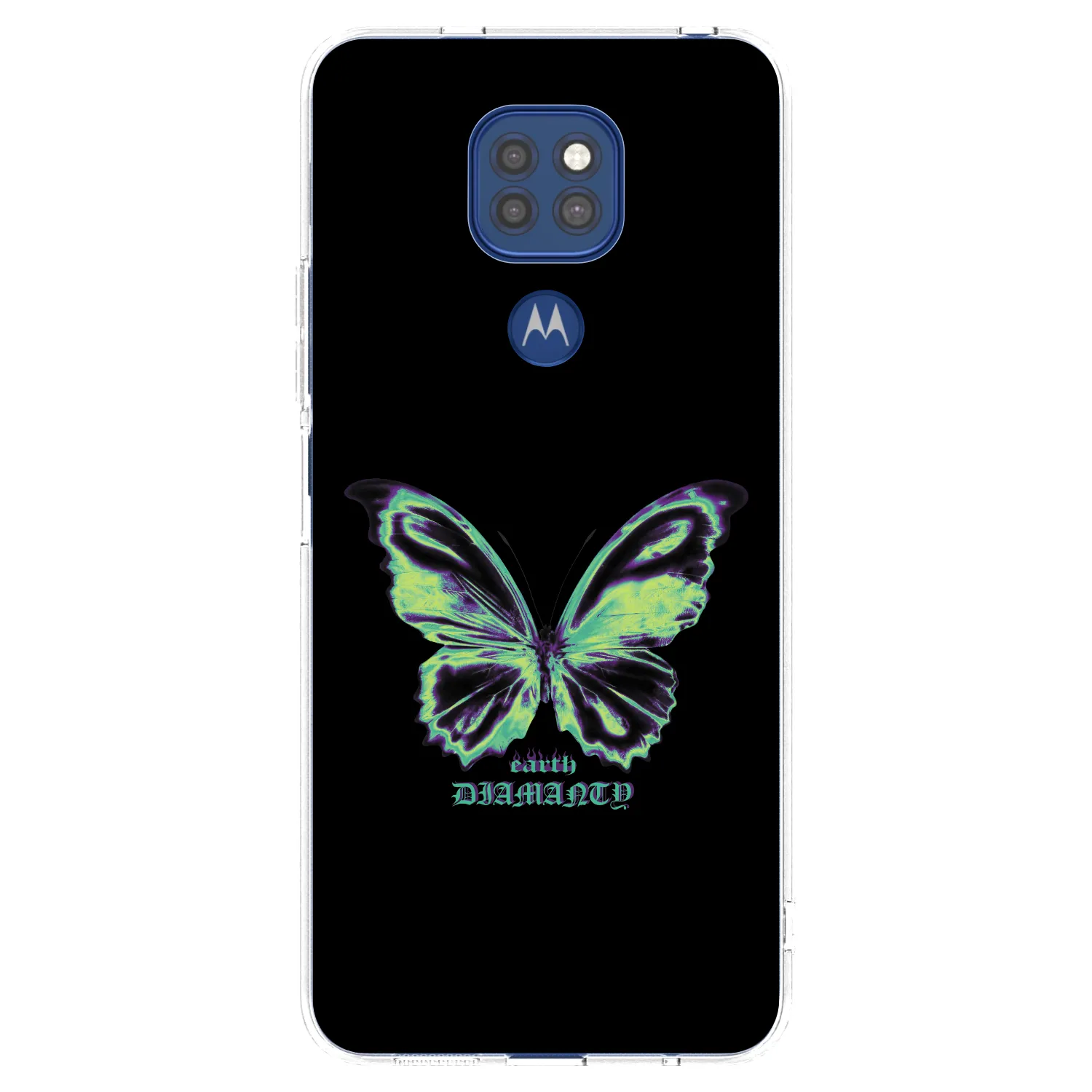 Picasee átlátszó szilikon tok az alábbi mobiltelefonokra Motorola Moto G9 Play - Diamanty Blue