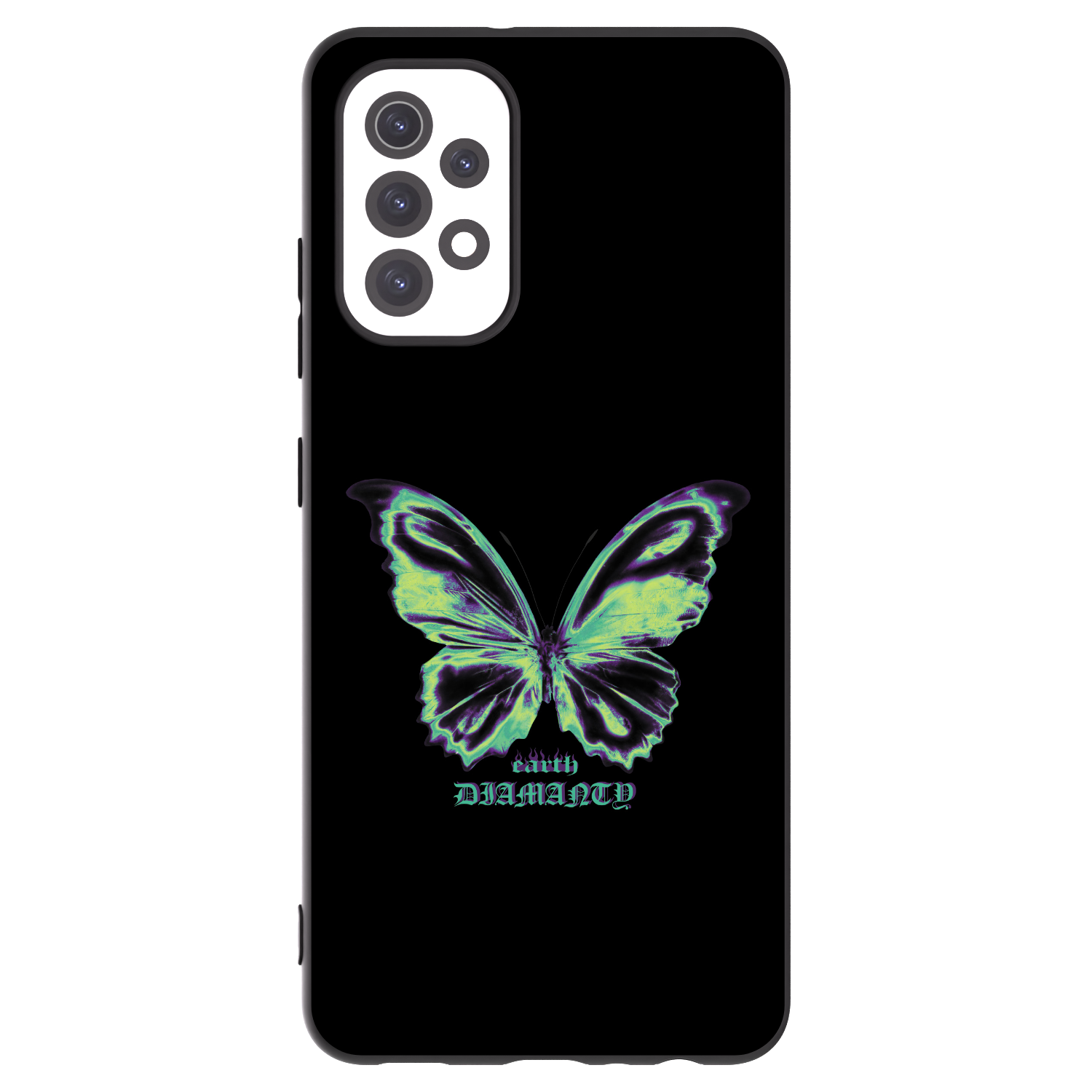Picasee fekete szilikon tok az alábbi mobiltelefonokra Samsung Galaxy A32 5G A326B - Diamanty Blue